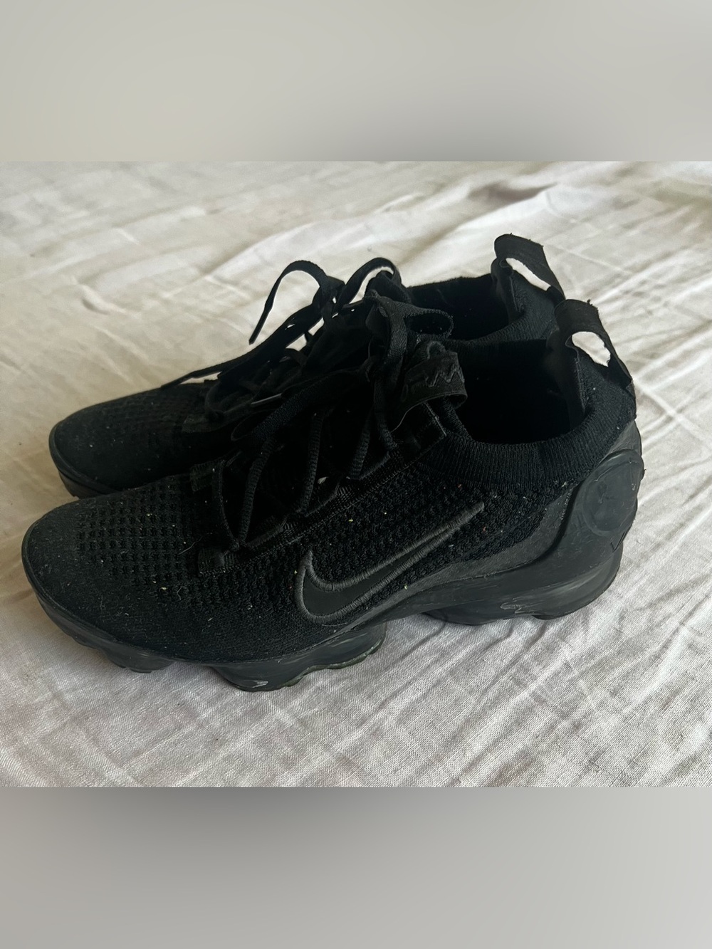 Nike Black Flyknit VaporMax Athletic Sneakers
